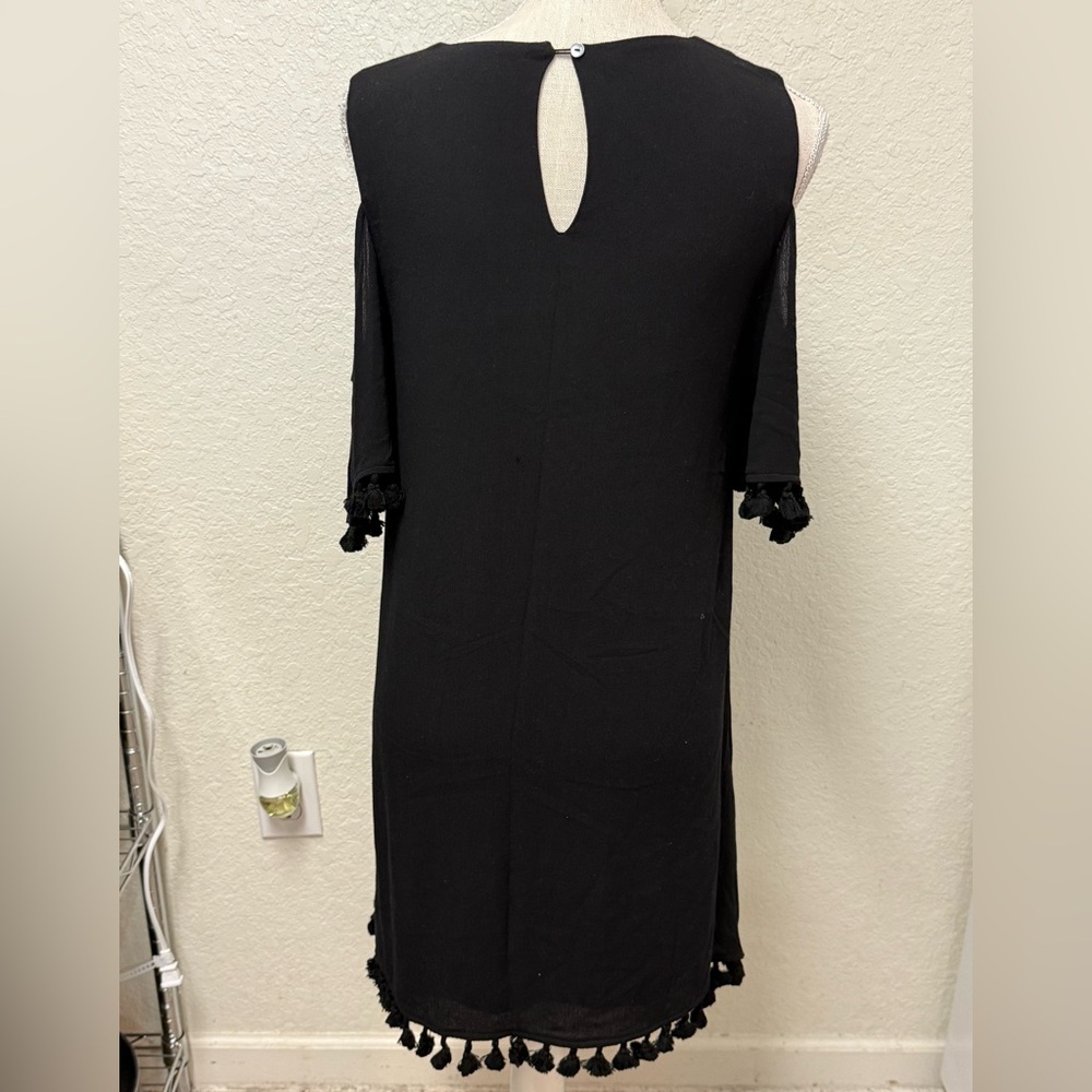 JODIFL Black Dress with Tassel Details Size Small - Picture 4 of 14